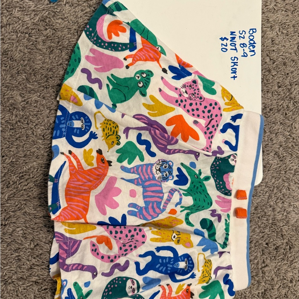 Boden Multicolor Animal Print Skirt